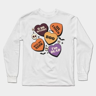 Spooky Hearts & Skulls Long Sleeve T-Shirt